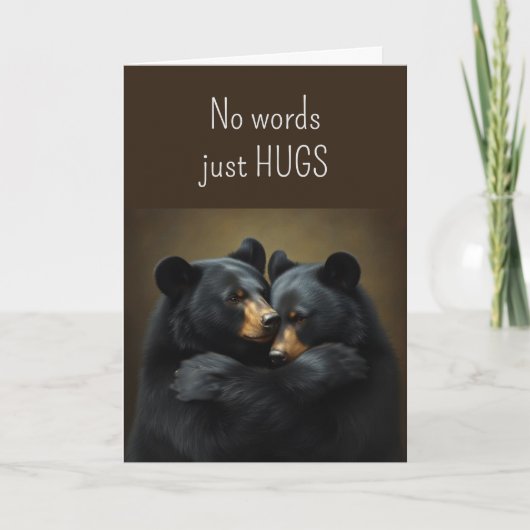 No Words Just Hugs Bear Hugs also Love Prayers カード (正面)