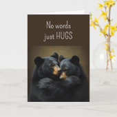 No Words Just Hugs Bear Hugs also Love Prayers カード (黄色い花)