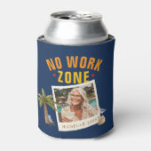 No Work Zone Retirement Party Fun Custom Photo 缶クーラー (缶正面)