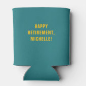 No Work Zone Retirement Party Fun Custom Photo 缶クーラー (裏面)