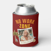 No Work Zone Retirement Party Fun Custom Photo 缶クーラー (缶正面)