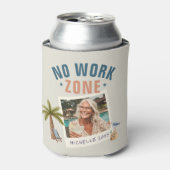 No Work Zone Retirement Party Fun Custom Photo 缶クーラー (缶正面)