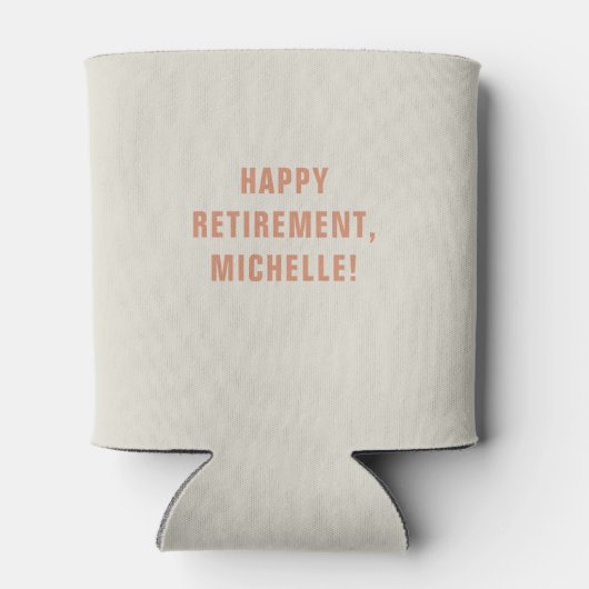 No Work Zone Retirement Party Fun Custom Photo 缶クーラー (裏面)