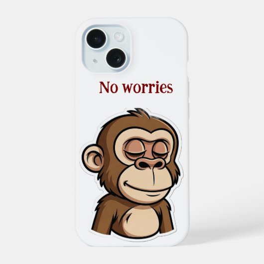 no worries Phone Case iPhone 15ケース (裏面)
