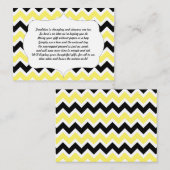 No wrap insertカード赤ちゃんシャワーイエローブラック エンクロージャーカード (正面/裏面)