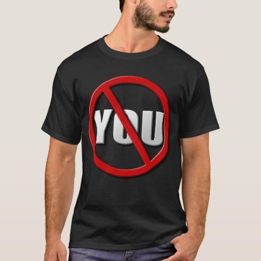 No You記号（暗い色の場合） Tシャツ (正面)