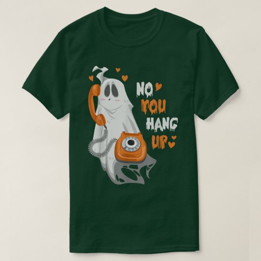 No You つる Up Funny Halloweenカップル幽霊カリン Tシャツ (デザイン正面)