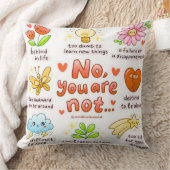 No You Are Not Affirmation Throw Pillow クッション (ブランケット)