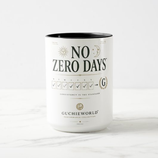 No Zero Days™ | GUCHIEWORLD™ マグカップ (中央)