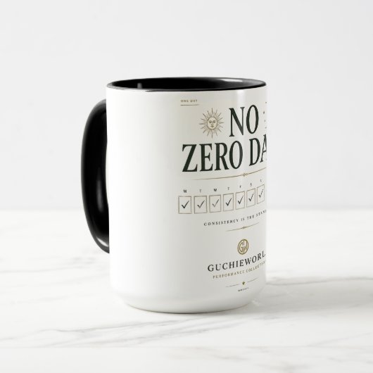 No Zero Days™ | GUCHIEWORLD™ マグカップ (正面左)