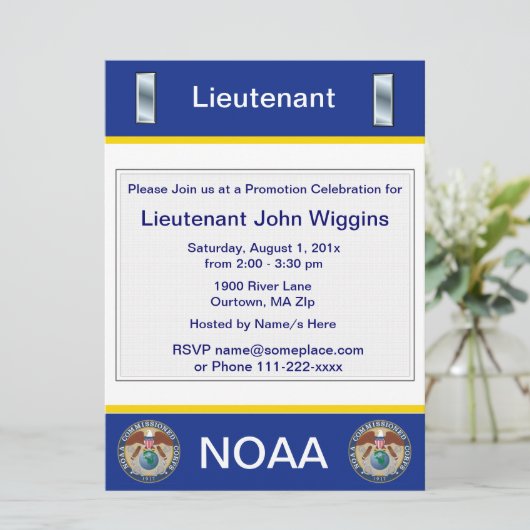 NOAA中尉jg招待状 招待状 (スタンド正面)
