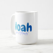 Noah Name Gift - Life and Merciful - Personalized コーヒーマグカップ (正面左)