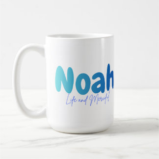 Noah Name Gift - Life and Merciful - Personalized コーヒーマグカップ