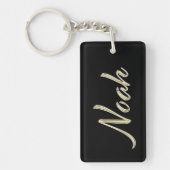 Noah Name whitegold Schlüsselanhänger Anhänger キーホルダー (正面)