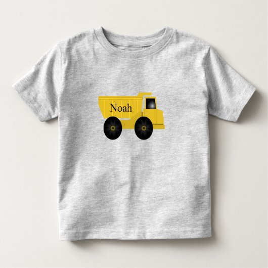 Noah Personalized Dump Truck  トドラーTシャツ (正面)