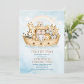 Noah’s Ark 2nd Birthday Invitation Boy 招待状 (スタンド正面)