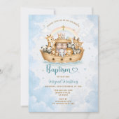 Noah’s Ark Baptism Invitation Boy 招待状 (正面)