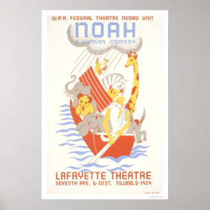 Noah & The Ark 1938 WPA ポスター