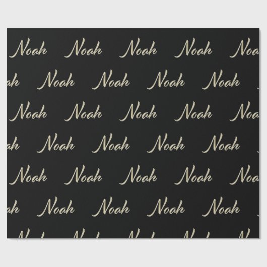 Noah Vorname Name edles Geschenkpapier Papier ラッピングペーパー (フラット)