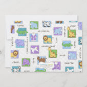 Noahsの避難所のベビーシャワーの招待状 招待状 (裏面)