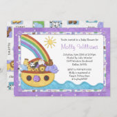 Noahsの避難所のベビーシャワーの招待状 招待状 (正面/裏面)