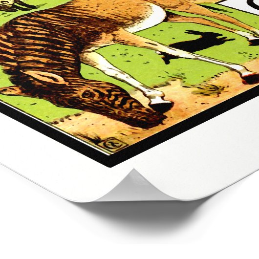 Noahs ark Alphabet ABC Posters for classroom ポスター (角)