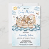 Noah's Ark Baby Shower 招待状 (正面)