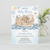 Noah's Ark Baby Shower 招待状 (スタンド正面)
