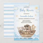 Noah's Ark Baby Shower Invitation 招待状 (正面/裏面)