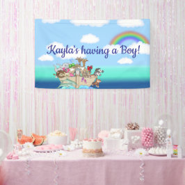 Noahs Ark Baby Shower Wall Banner 横断幕