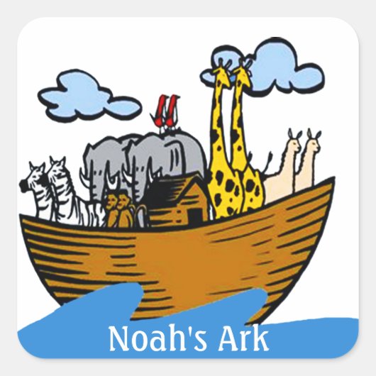 Noah's Ark Customizable Stickers （5つの形状） スクエアシール (正面)