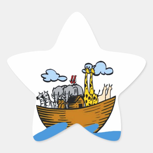 Noah's Ark Customizable Stickers （5つの形状） 星シール (正面)