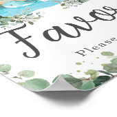 Noah's Ark Greenery Birthday Baby Shower Favors ポスター (角)