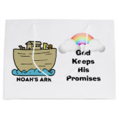Noah's Ark Rainbow God's Promises ラージペーパーバッグ (正面)