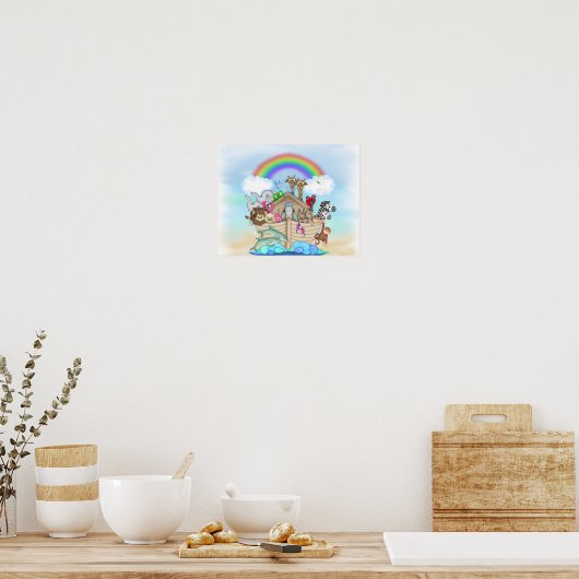 NOAHS ARK Rainbow NURSERY DECORATION MURAL ポスター (キッチン)