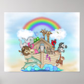 NOAHS ARK Rainbow NURSERY DECORATION MURAL ポスター (正面)