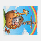Noah's Great Ark Adventure フリースブランケット (正面(横))
