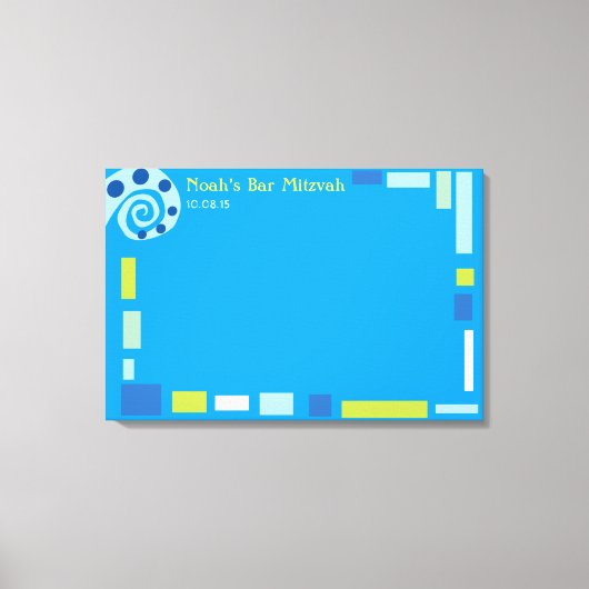 NOAH'S WAVESバーバルミツワーサインインボード キャンバスプリント (正面)