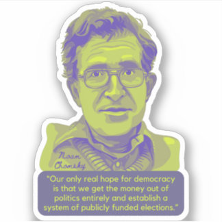 Noam Chomsky Portrait and Quote シール