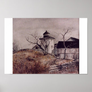 NOANK、CTのライトハウス。 ポスター