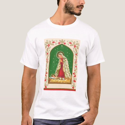 NOB165メリーおよびベビーJesus.tif Tシャツ (正面)
