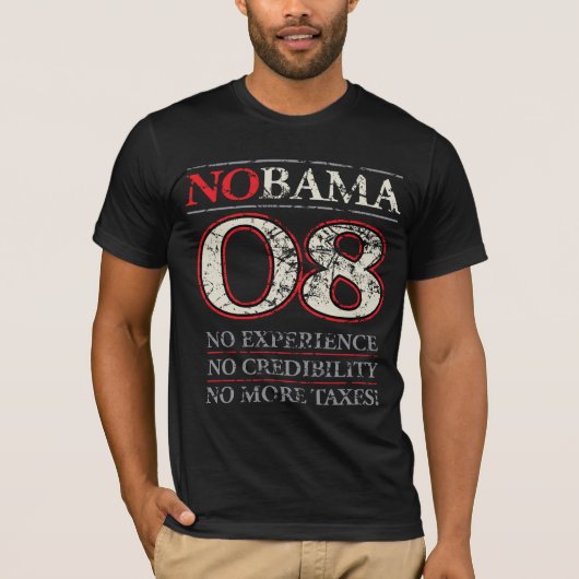 NOBAMAかオバマ無し「08 Tシャツ (正面)