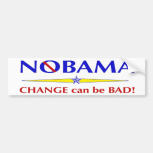 NObamaのバンパーステッカー バンパーステッカー