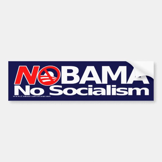 NObamaの社会主義無し バンパーステッカー (正面)