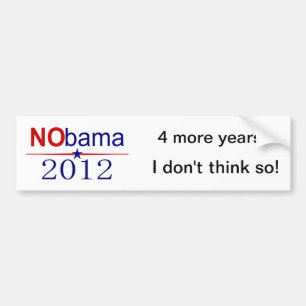 NObamaの2012年の選挙 バンパーステッカー