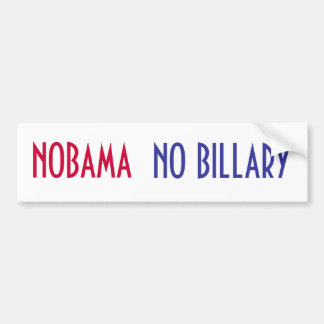 NOBAMAのBILLARYのバンパーステッカー無し バンパーステッカー