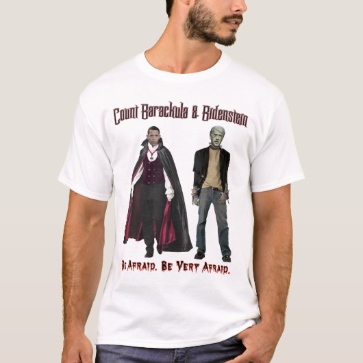 Nobamaハロウィン- Barackula及びBidensteinのTシャツ Tシャツ (正面)