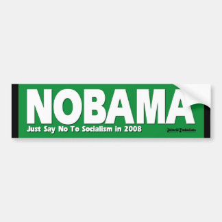 NOBAMA -ちょうど社会主義を拒否して下さい バンパーステッカー