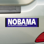 NOBAMA -ちょうど社会主義を拒否して下さい バンパーステッカー (車上)