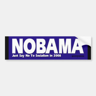 NOBAMA -ちょうど社会主義を拒否して下さい バンパーステッカー